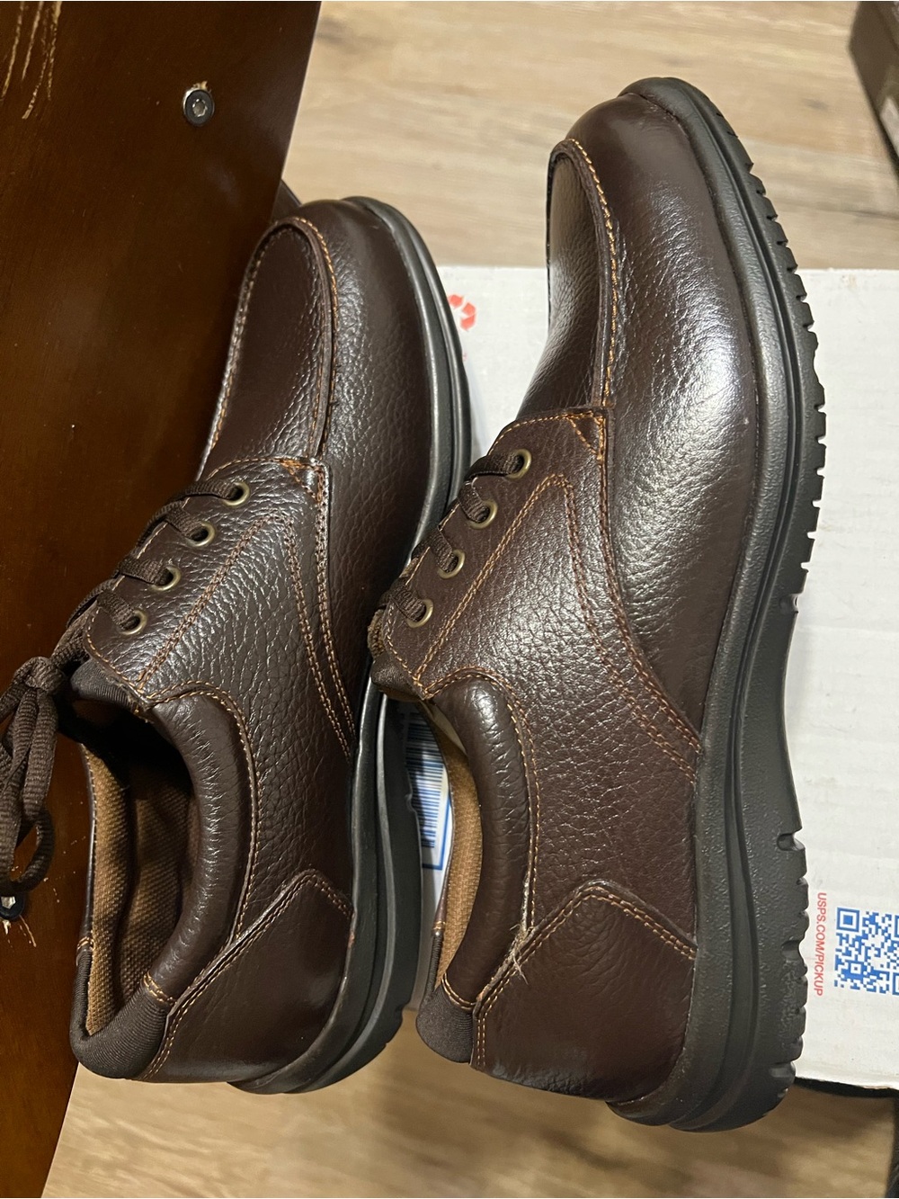 NIB Florsheim Pacer Moc Lace Men's 11 M Brown Tumble Leather Oxfords 11735